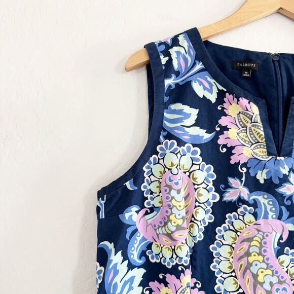 Talbots Paisley Print Shift Dress Size 16 - Picture 7 of 8